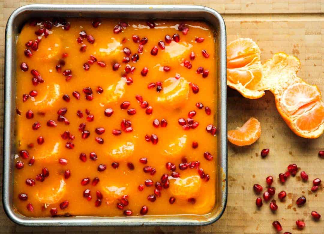 Mandarin Pomegranate Cheesecake